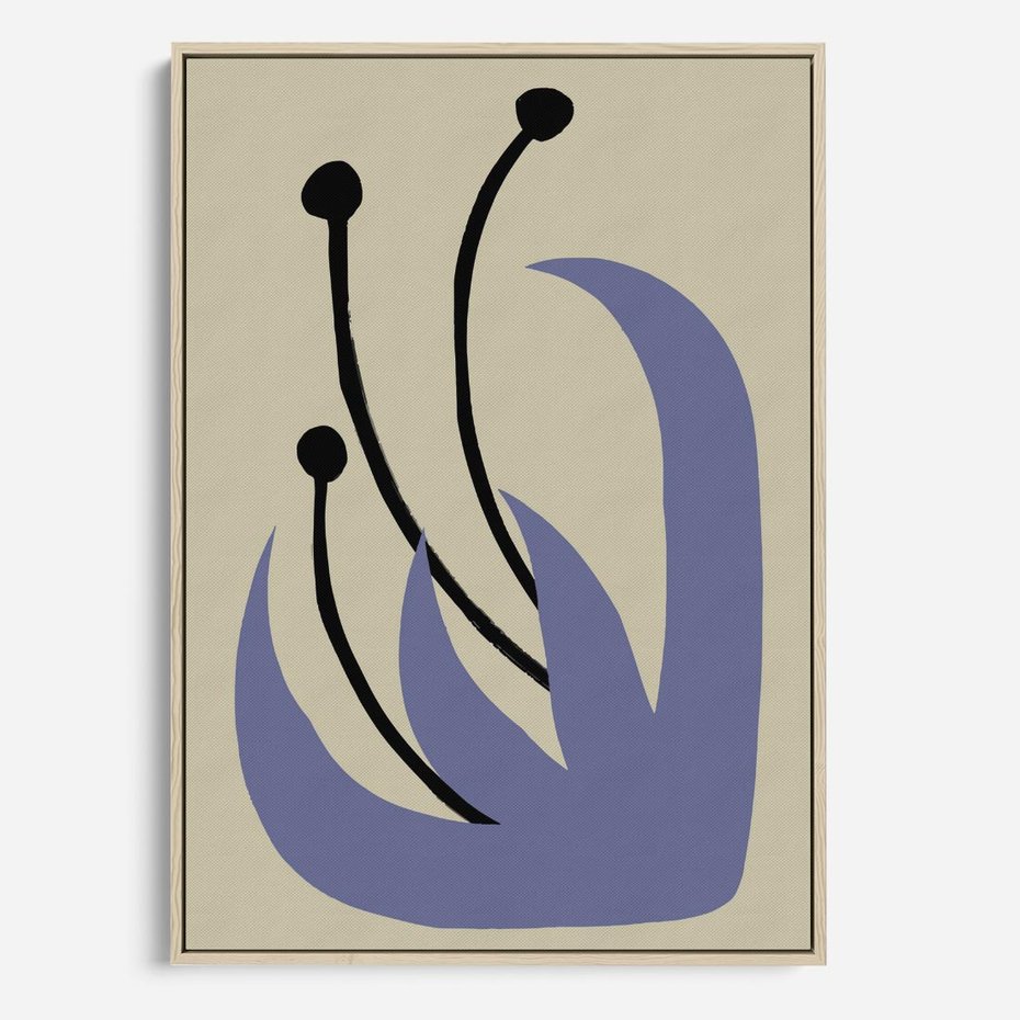 Obraz w ramie 80x120 - Bezgraniczne Przenikanie - minimalizm, boho plakat - rama drewno