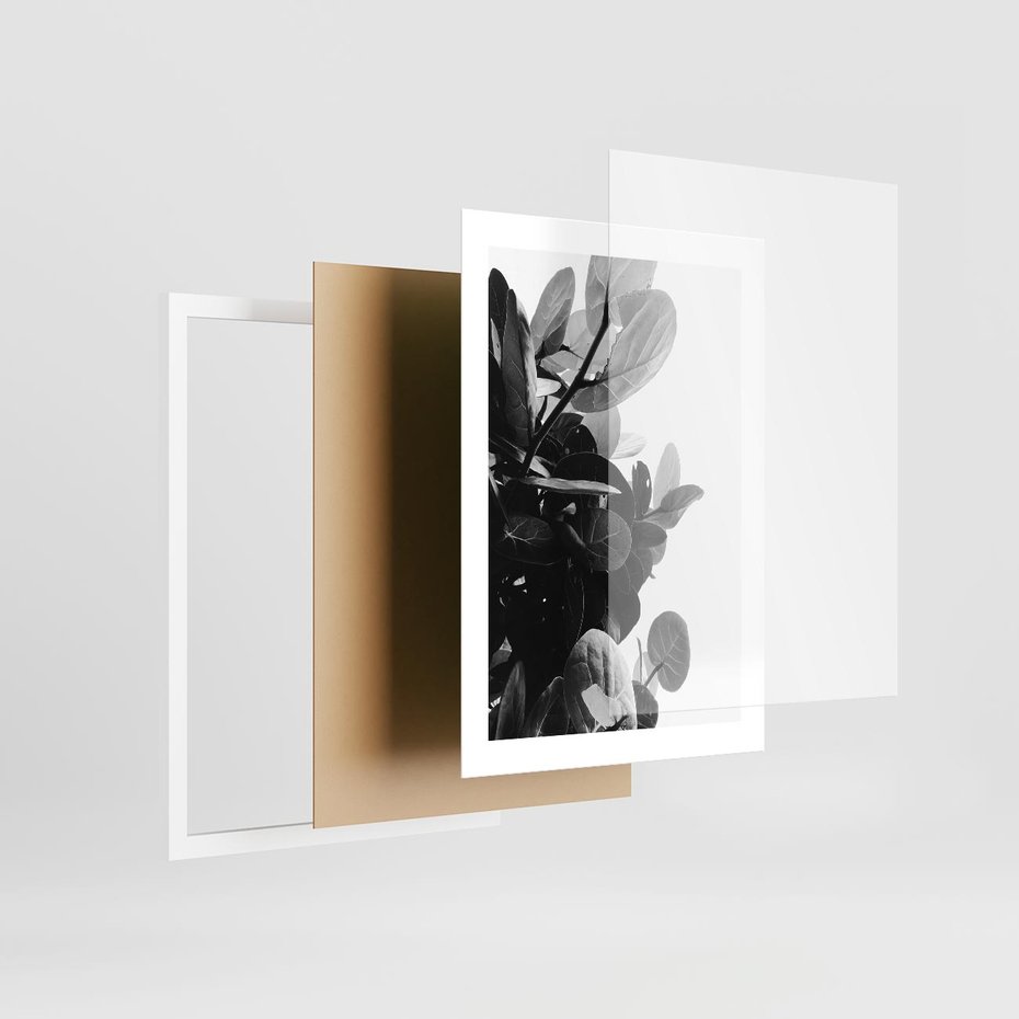 Plakat w ramie 30x40 - Blisko Natury - liście, rośliny tropikalne - rama biała
