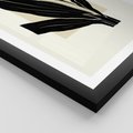 Plakat w ramie 30x40 - Harmonia liści - minimalistyczny obraz, szkic - rama czarna