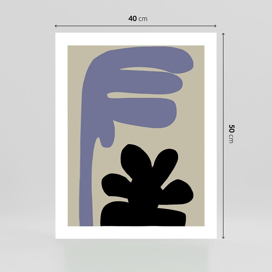 Plakat bez ramy 40x50 - Abstrakcyjne Interakcje Form - minimalizm, boho plakat