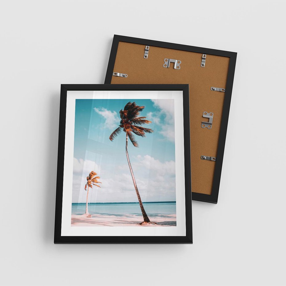 Plakat w ramie 40x50 - Raj na Ziemi - plaża, ocean - rama czarna