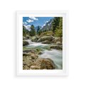 Plakat w ramie 40x50 - Górski strumyk w harmonii - strumyk, górski - rama biała
