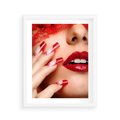 Plakat w ramie 40x50 - Piękno manicure: kolory i elegancja - paznokcie, manicure - rama biała