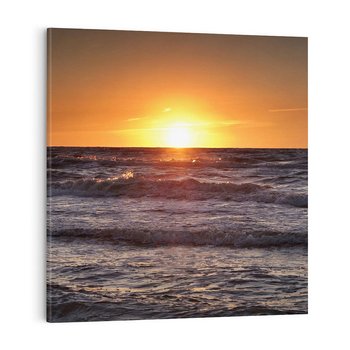 Obraz na płótnie 80x80 - Zachód Słońca Nad Morzem - zachód słońca,