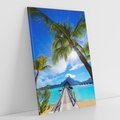 Obraz na płótnie 50x70 - Tropikalne palmy nad oceanem - palmy, ocean