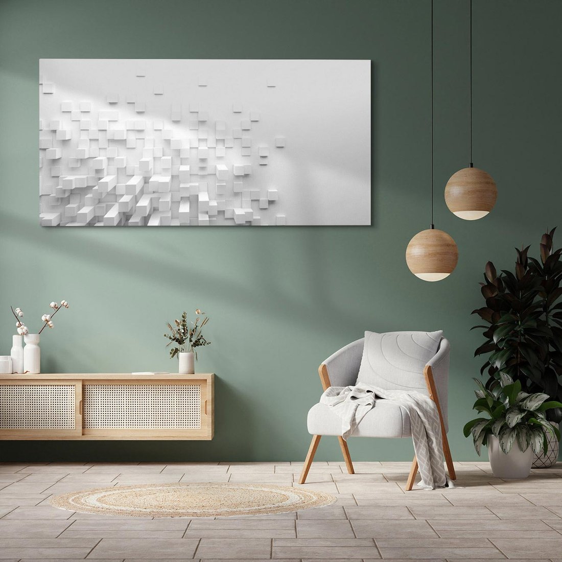 Obraz na płótnie 140x70 - Głębia abstrakcji - ściana, 3D