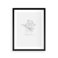 Plakat w ramie 30x40 - Rozkwitające Formy - szkic, minimalizm - rama czarna