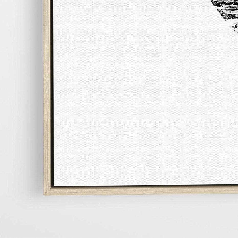 Obraz w ramie 100x70 - Drzewo Serca - czarne serce, tekstura jak kora drzewa - rama drewno