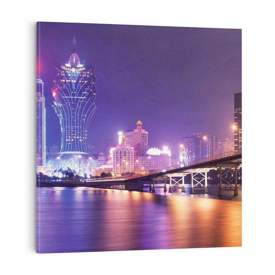 Obraz na płótnie 50x50 - Macau: Spotkanie dwóch światów - Macau, Hong
