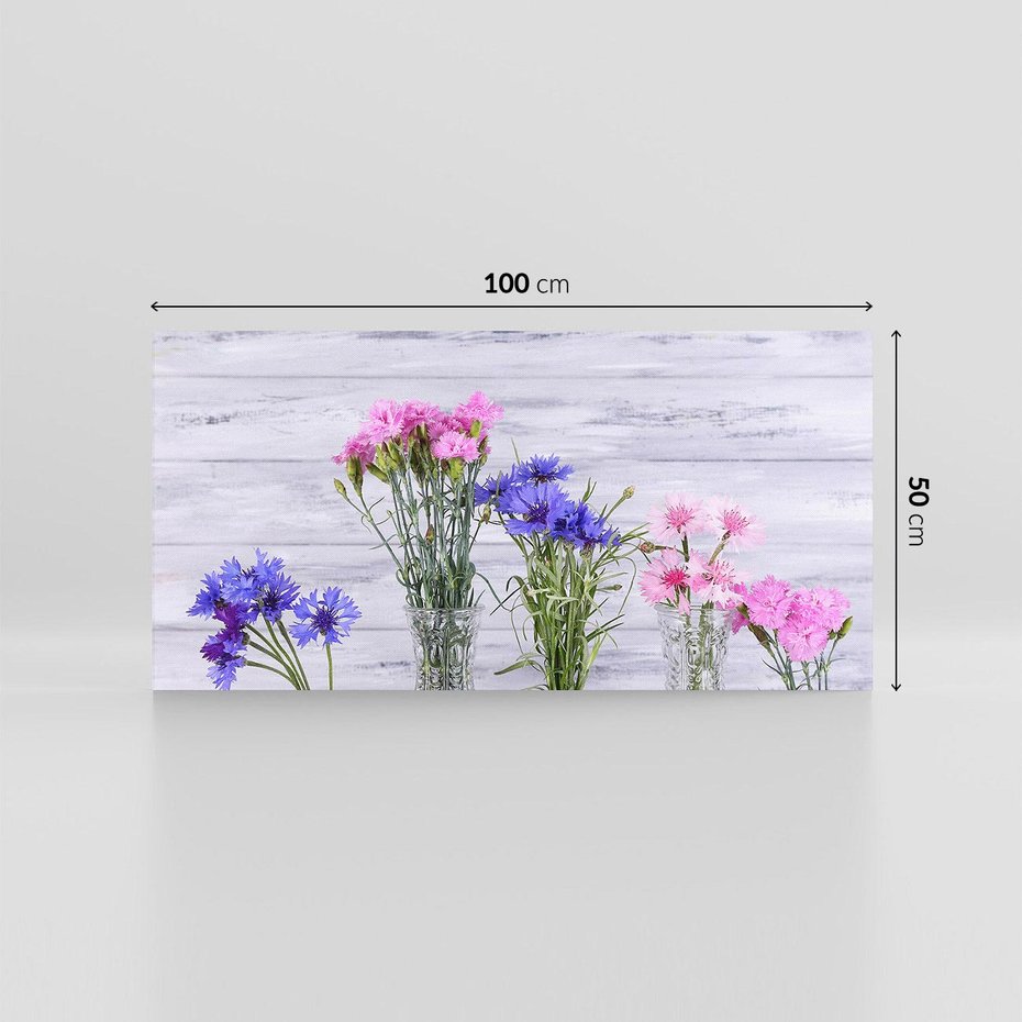 Obraz na płótnie 100x50 - Kwiatowe impresje - kwiaty,