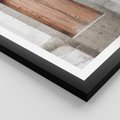 Plakat w ramie 30x40 - Śródziemnomorskie Drzwi Czasu - fotografia starych drzwi, śródziemnomorska architektura - rama czarna