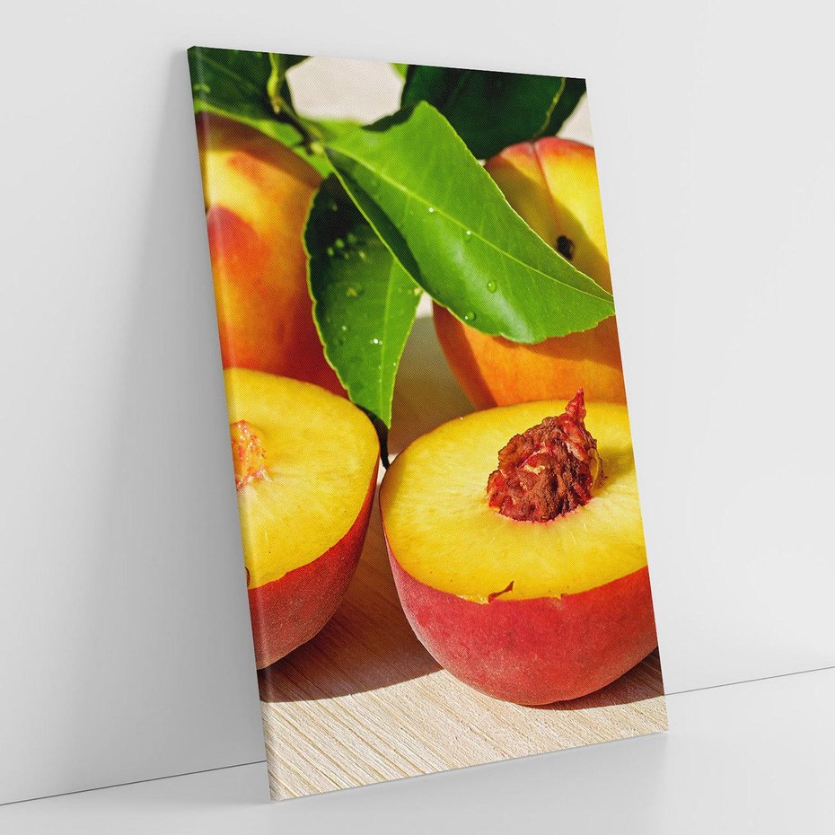 Obraz na płótnie 50x70 - Brzoskwinie Delikatny Urok - brzoskwinie, owoce