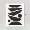 Plakat bez ramy 40x50 - Modernistyczna Abstrakcja w Czerni i Bieli - abstrakcja, czarno biała grafika
