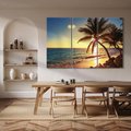 Obraz na płótnie 120x80 - Rajski Widok - zachód słońca,