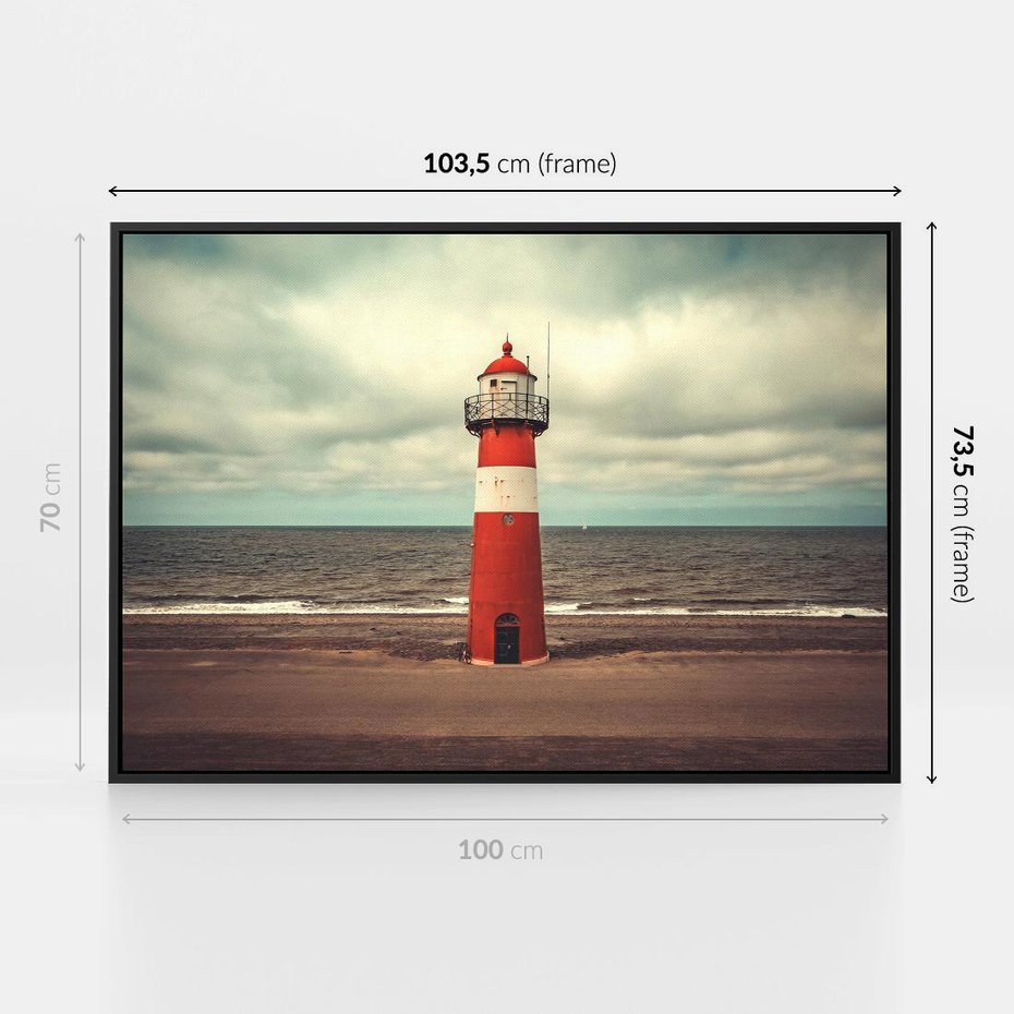 Obraz w ramie 100x70 - Retro Urok Morza - fotografia w stylu retro, vintage - rama czarna