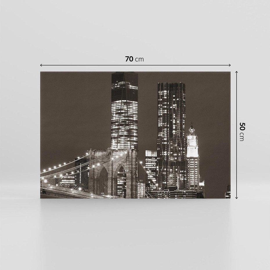 Obraz na płótnie 70x50 - Magia miasta nocą - miasto, noc