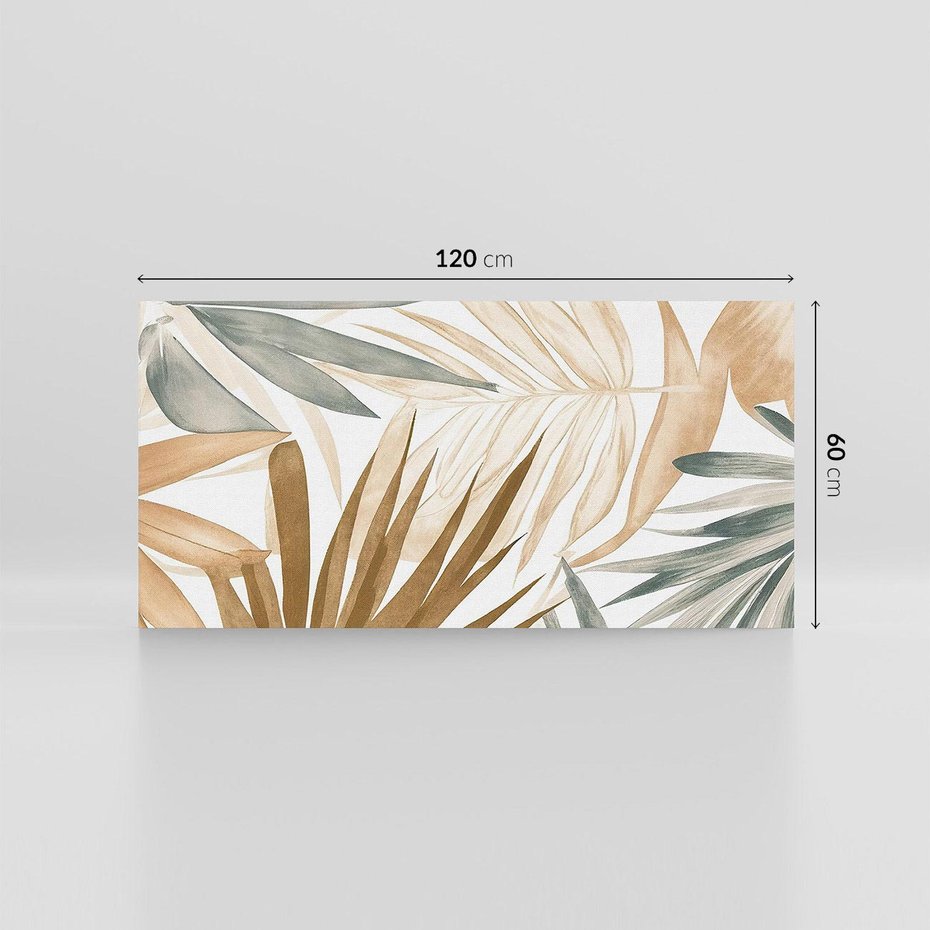 Obraz na płótnie 120x60 - Liście w Akwareli - akwarela, malowane liście