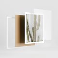 Plakat w ramie 40x50 - Kaktus w Stylu Boho - kaktus, roślina tropikalna - rama biała