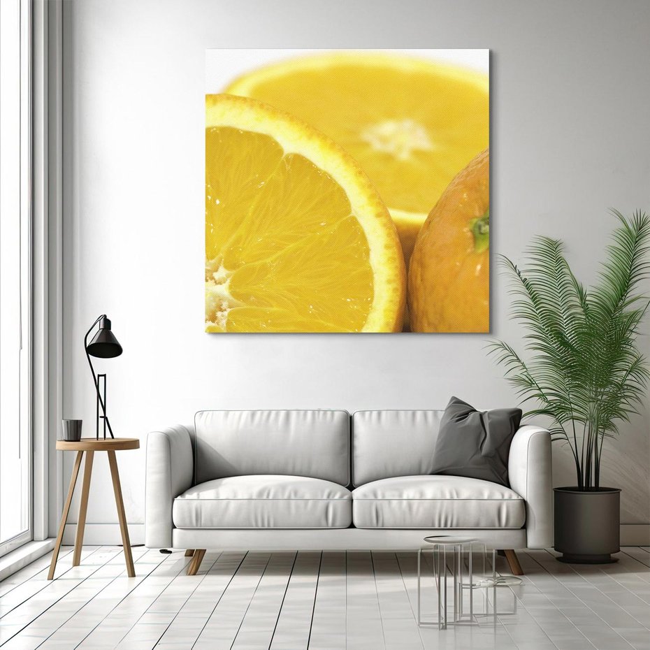 Obraz na płótnie 40x40 - Cytrusy Żywy Zapach Energii - cytruny, owoce