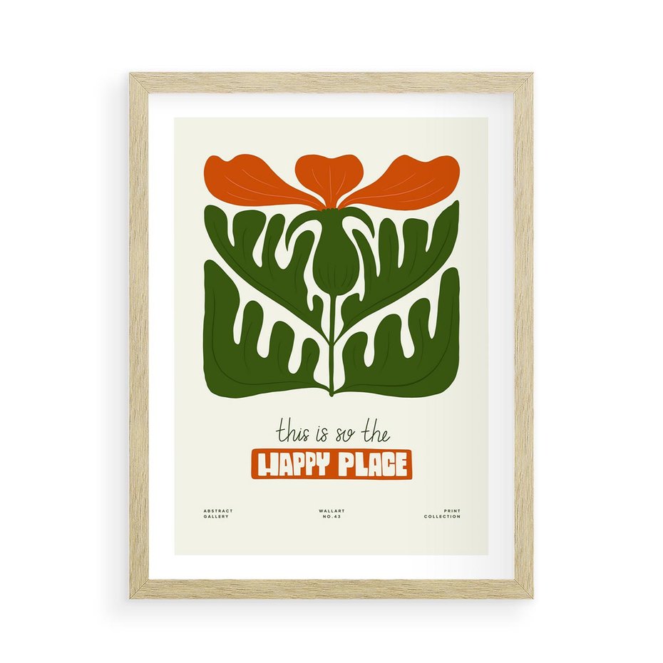 Plakat w ramie 50x70 - Rozkwitająca Gra - kwiaty, nowoczesny plakat - rama drewno