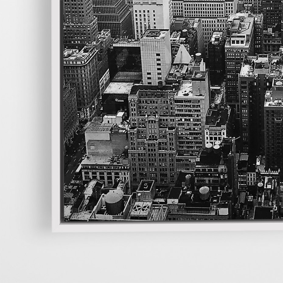 Obraz w ramie 70x100 - Majestatyczne Wysokości - Nowy Jork, wieżowce - rama biała