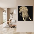 Obraz na płótnie 60x60 - Potężny słoń Afryki - safari, afryka