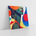 Obraz na płótnie 70x70 - Kolory Kobiety - mural, abstrakcja