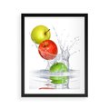 Plakat w ramie 40x50 - Jabłkowa Fantazja - owoce, jabłka - rama czarna