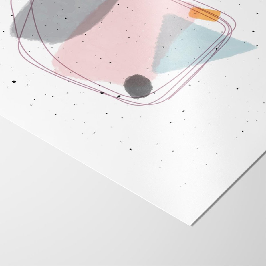 Plakat bez ramy 30x40 - Migotliwa Opowieść - abstrakcyjna kompozycja, jak ręcznie malowana