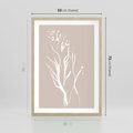 Plakat w ramie 50x70 - Impresje Pastelowych Nastrojów - minimalistyczny delikatny obraz, beżowe odcienie - rama drewno