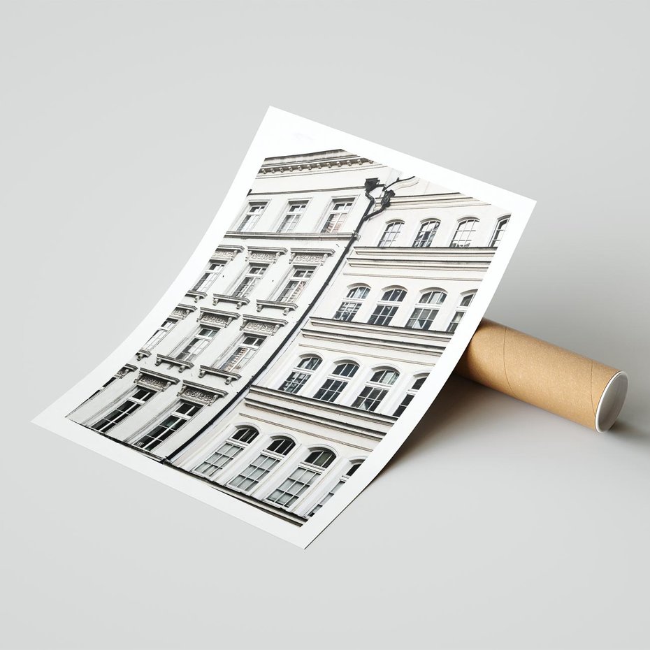 Plakat bez ramy 21x30 - Urok Starej Kamienicy - budynki, miasto