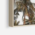 Obraz w ramie 80x80 - Palmy - tęsknota za Hawajami - palmy, Hawaje - rama drewno