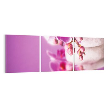 Obraz na płótnie 120x40 - Relaksująca orchidea w spa - spa, orchidea