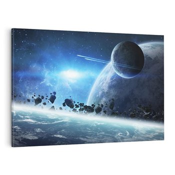 Obraz na płótnie 120x80 - Ziemia w Kosmosie - ziema, kosmos