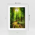 Plakat w ramie 30x40 - Współistnienie z naturą - drzewa, las - rama biała