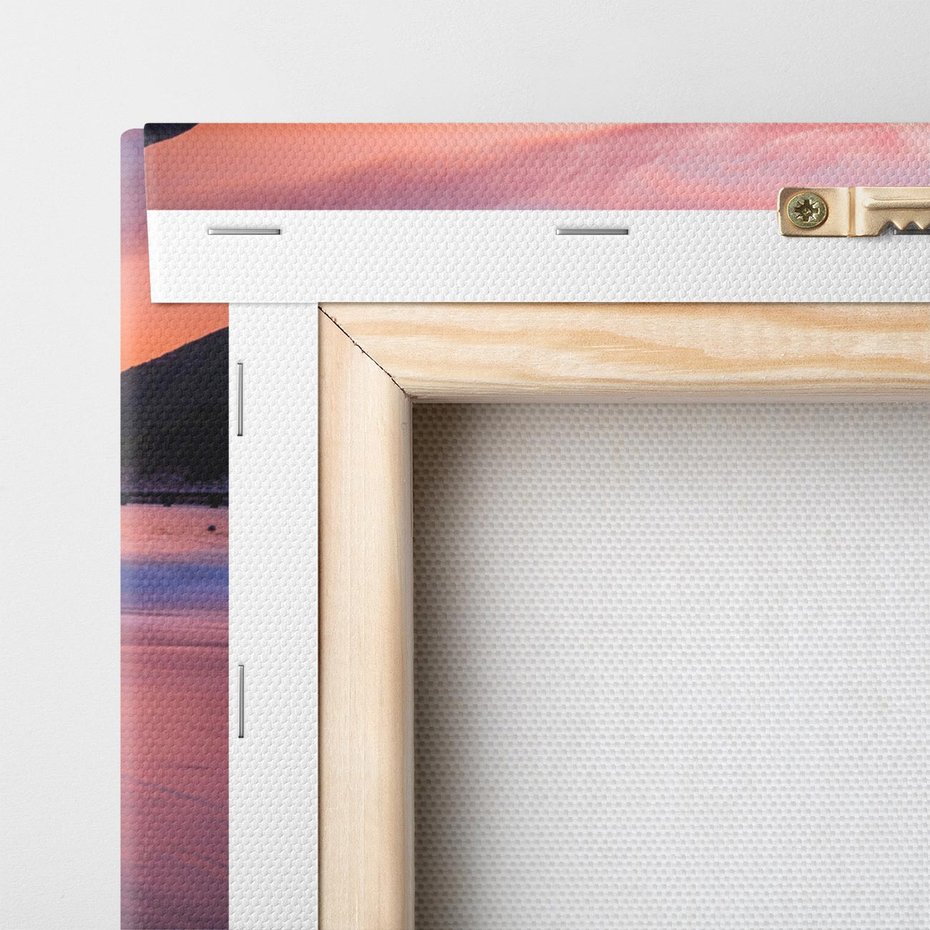 Obraz na płótnie 120x80 - Zaklęty Zachód - magiczny zachód słońca, fioletowe