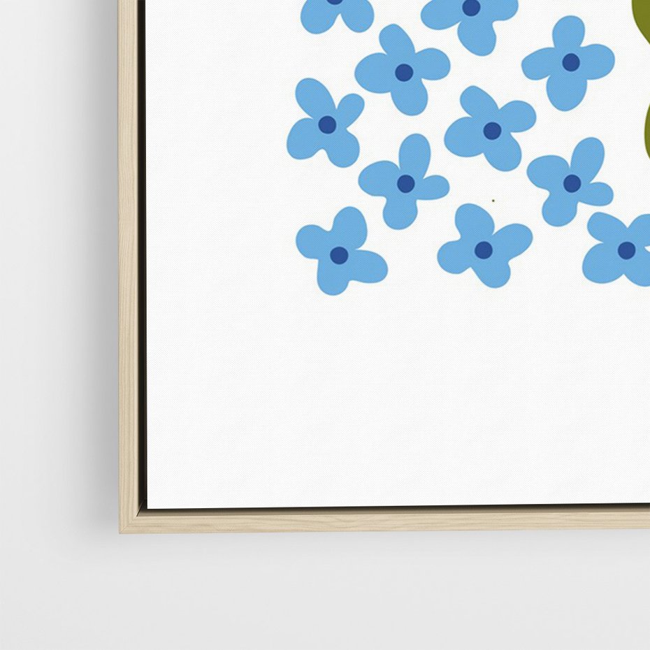 Obraz w ramie 70x100 - Księga Kształtów Bez Granic - kwiaty, sztuka nowoczesna - rama drewno