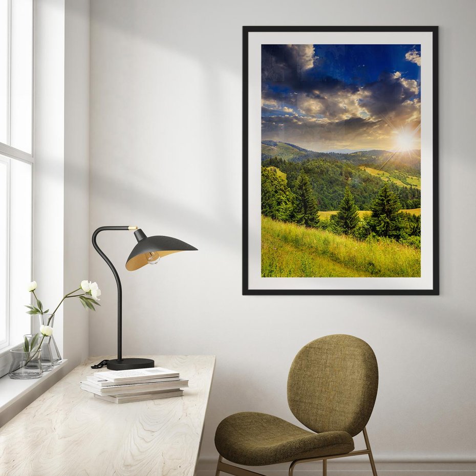 Plakat bez ramy 50x70 - Pejzaż w perspektywie - pejzaż, perspektywa