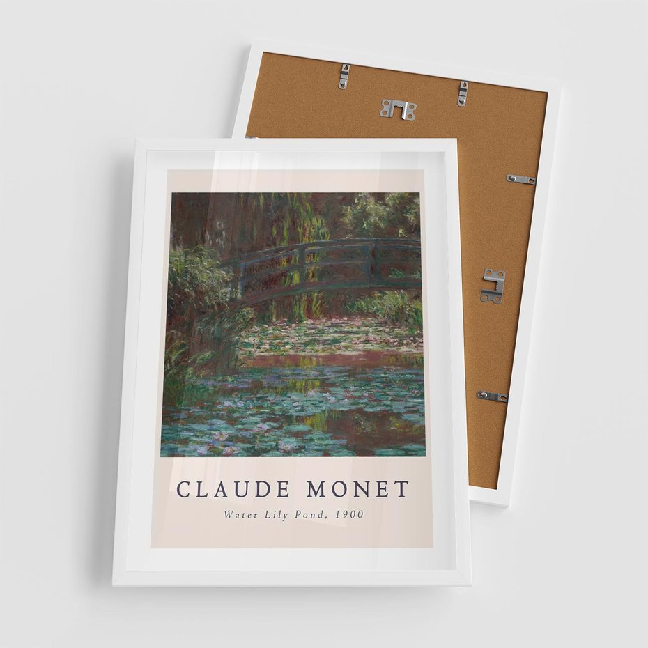 Plakat w ramie 50x70 - Sztuka i Litera - Claude Monet, reprodukcja obrazu - rama biała