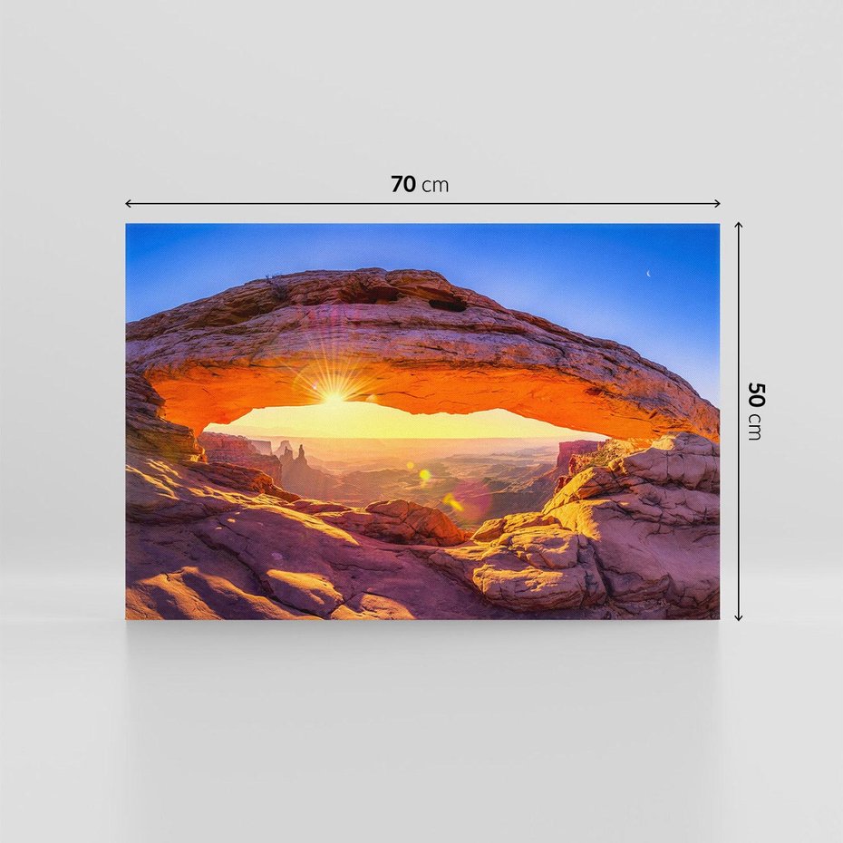 Obraz na płótnie 70x50 - Magia pustyni: skały i bezkresny horyzont - pustynia, skały