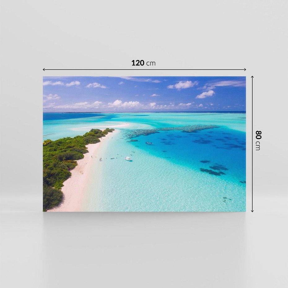 Obraz na płótnie 120x80 - Tropikalna wyspa nad oceanem - tropikalna, wyspa