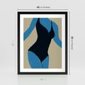 Plakat w ramie 40x50 - Zaklęta Kompozycja - abstrakcyjny plakat, nowoczesna sztuka - rama czarna