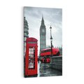Obraz na płótnie 80x120 - Uliczka z charakterystyczną budką w Londynie - Londyn, budka
