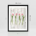 Plakat w ramie 30x40 - Kwintesencja Piękna - kwiaty, tulipany - rama czarna