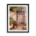 Plakat w ramie 50x70 - Stare drzwi pełne historii - drzwi, stare - rama czarna