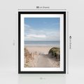Plakat w ramie 30x40 - Plażowy pomost - plaża, pomost - rama czarna