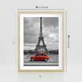 Plakat w ramie 30x40 - Paryż z wieżą Eiffla w tle - Paryż, Eiffla - rama drewno