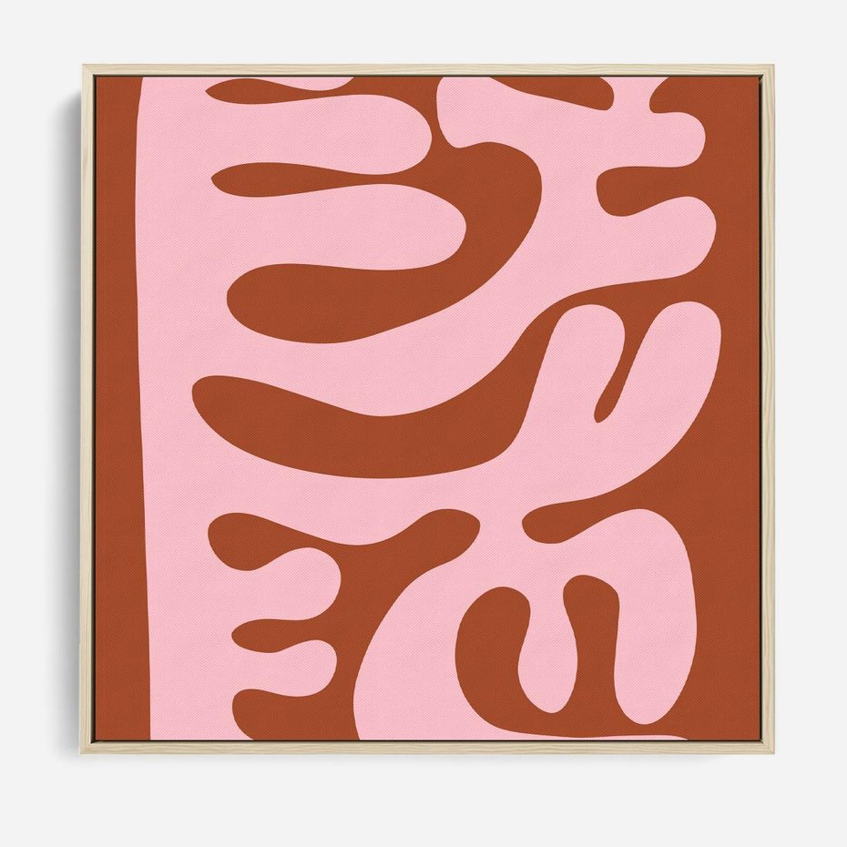 Obraz w ramie 50x50 - Migotliwe Boho Marzenia - abstrakcyjny obraz, plakat - rama drewno