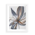 Plakat w ramie 50x70 - Olejne kwiaty - wyraz emocji - kwiaty, malowane - rama biała