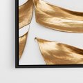Obraz w ramie 70x100 - Siła Natury - złote, liście - rama czarna